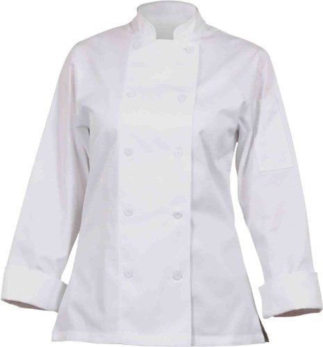 Chef works cwlj-wht womens executive chef coat  white  size l for sale