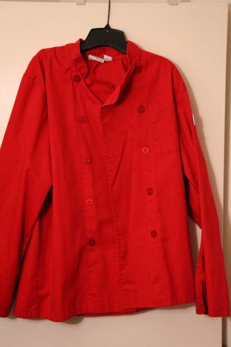 Hardly Used Chef Works Mens M Red Long Sleeve Chef Coat
