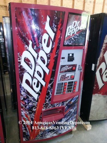 Dixie narco 501e can &amp; bottle soda machine~dr. pepper graphics ~ 30 day warranty for sale