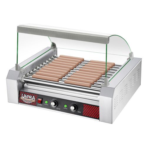 Great northern popcorn commercial 30 hot dog 11 roller grilling machine w/cover for sale