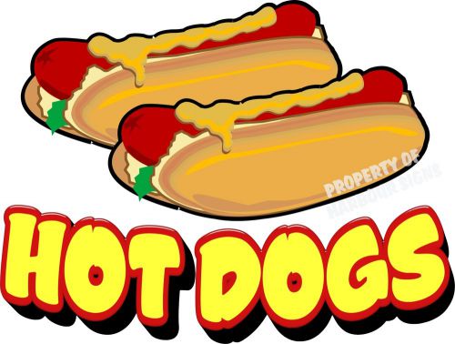 Hot Dogs Hotdogs Restaurant Cart Concession Trailer Van Food Truck Decal 10&#034;