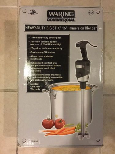 Waring WSB60 16&#034; Big Stik Variable Speed Heavy-Duty Immersion Blender - 750W