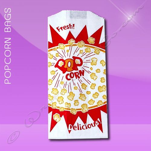 Popcorn bags – 4 x 2-1/2 x 8-1/4 – printed for sale