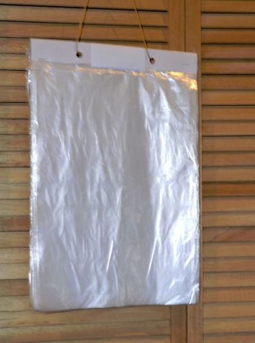 200 (100x2)- 12&#034; x 16&#034; Clear  Plastic Apparel Bags w/3&#034; Back Flap Top