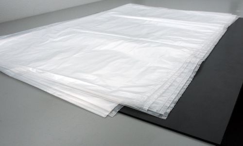 (6x) clear 32 x 44 clear poly plastic bags flat 2.0 mil open top free shipping! for sale