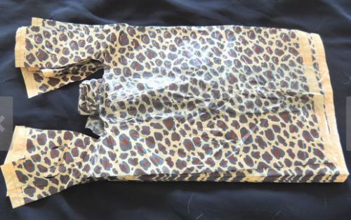 100qty  leopard print plastic t-shirt bags 11&#034; 1/2 x 6&#034; x 21&#034; inches for sale