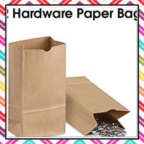 Hardware Bags #2 Brown 50lb 250ct NIP Crafts Fundraising School
