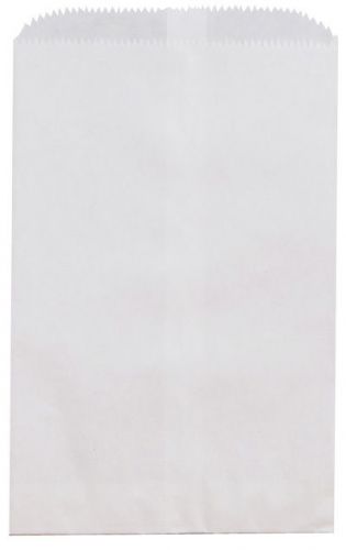 1000 WHITE PAPER MERCHANDISE BAG 6 1/4&#034; x 9 1/4&#034; GIFT BAG PAPER SHOPPING BAG