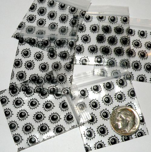 200 Magic Eight Ball1.5 x 1.5 inch Apple Mini Ziplock Bags 1515