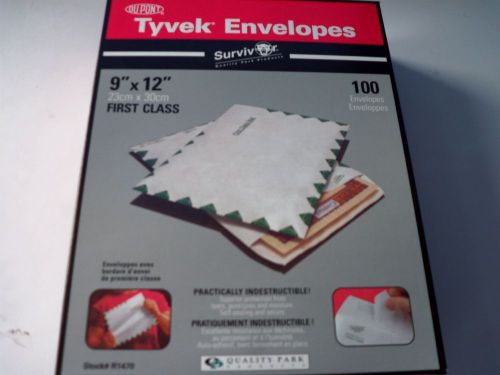 R1470 Quality Park Tyvek First Class Open End 9&#034; x 12&#034; Envelopes  400/BOX