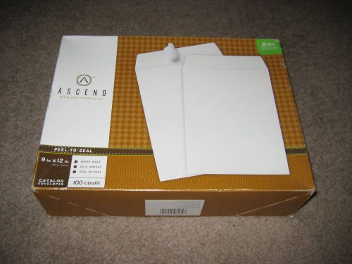 99  9&#034; x 12&#034; White Ascend Mailing Products Catalog Shipping Envelopes