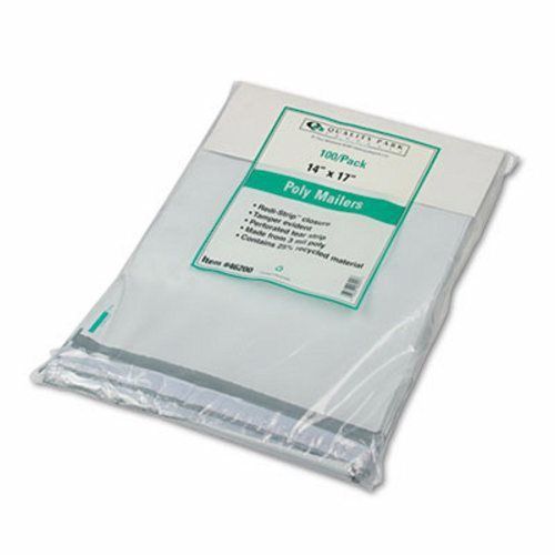 Quality Park Redi-Strip Poly Mailer, Side Seam, 14 x 17, 100 per Pack (QUA46200)
