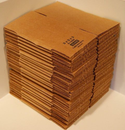 24 Count ULINE Shipping Corrugated Boxes 200 LB. TEST 3x3x3 Brown