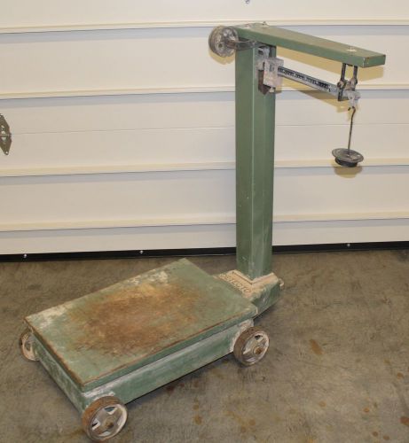 Vintage detecto large industrial floor scale balance 500lb capacity for sale