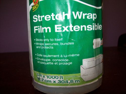 NEW Duck Brand Stretch Wrap  5 Inches x 1000 Feet  Clear FREE SHIPPING