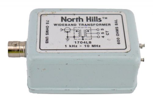 North Hills 1704LB 1kHz-10MHz 75Ohm Unbalanced Wideband Balun Transformer