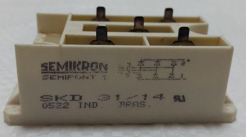 New SKD 31-14  3 Phase Diode Module 30 Amps / 1400 Volts Semikron Make