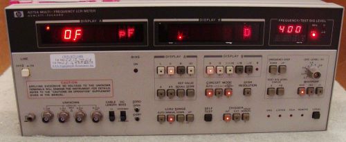 HP - AGILENT 4275A MULTI-FREQUENCY LCR METER W/ MANUAL! CALIBRATED !