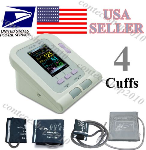 Desktop digital automatic blood pressure monitor contec08a, adult cuff+3 cuffs for sale
