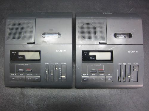 *LOT of 2* SONY BM-840 Micro Cassette Transcriber Recorders
