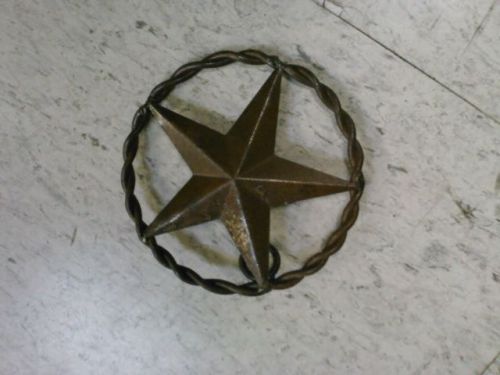 2New 4&#034;1/2 Steel Metal Rope round Star sign wall house hanging yard art decorate