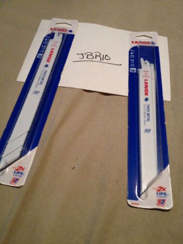 (2) 5 Packs Of Lenox 8&#034; 14Tpi Thick Metal Sawzall Blades