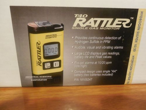 RATTLER T40 Single Gas H2S Monitor with Alarm by Industrial Scientific