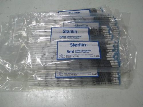 Lot of 175 Sterilin 40305 5ml Sterile Disposable Plastic Pipettes