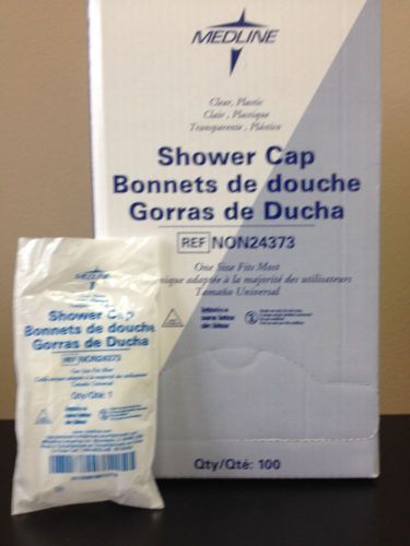 100 Shower Caps - Clear Plastic Latex Free - 100 / Box - Great For Any Salon