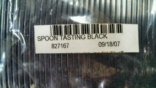 Sample Spoons Black Plastic Disposable-400