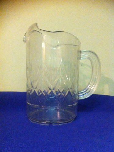 Tri-Pour Poly Clear 60oz. Water Pitcher - Sysco No. 7705346 - Case of 6