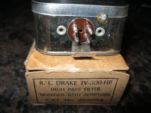 R.L. DRAKE TV-300-HP HIGH PASS FILTER 965064 MODIFIED WITH ADAPTORS