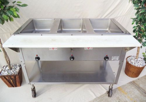 Steam table 3 well electric hot food buffet warmer restaurant stainless steel for sale