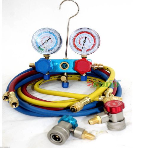 Hvac a/c refrigeration kit ac manifold gauge set r22 r12 r134a auto freon h/l for sale