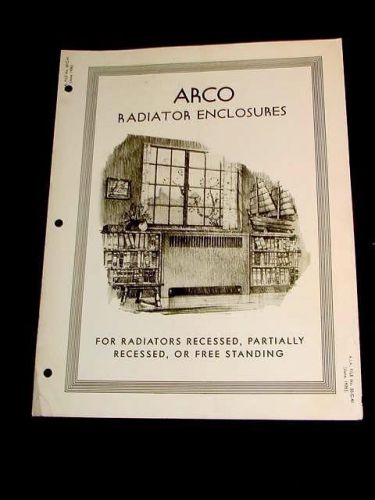 1935 ARCO RADIATOR ENCLOSURES VINTAGE CONSTRUCTION BROCHURE HEATING ARK ESTATE