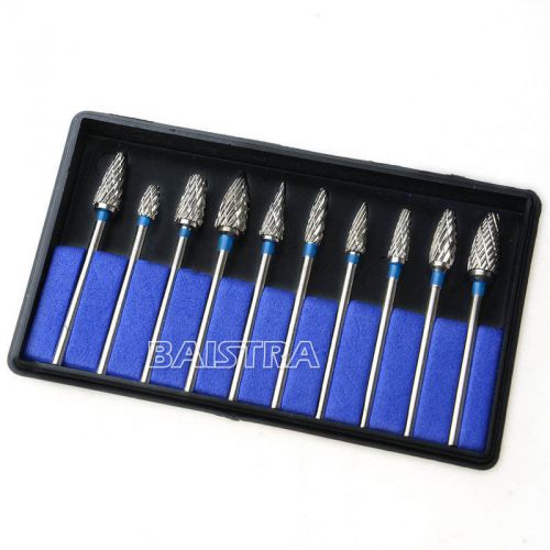 Dental tungsten steel carbide drill for dental handpiece 10pcs/kit azm-2 for sale