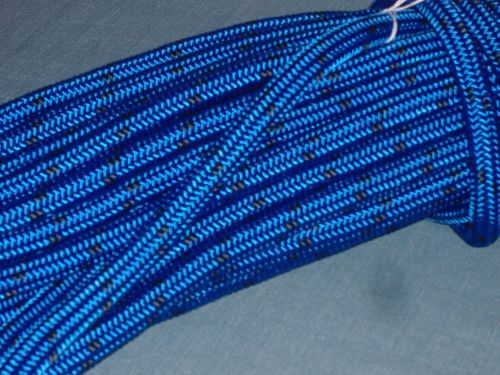 Double Braid Polyester 5/8&#034;x125 feet arborist rigging tree bull rope blue black