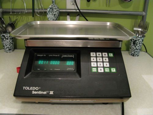 Electric scale,toledo sentinel iii, model 8420.capacity 30lbs legal for trade. for sale