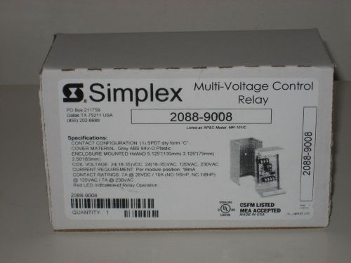 Simplex 2088-9008 Multi-Voltage Control Relay