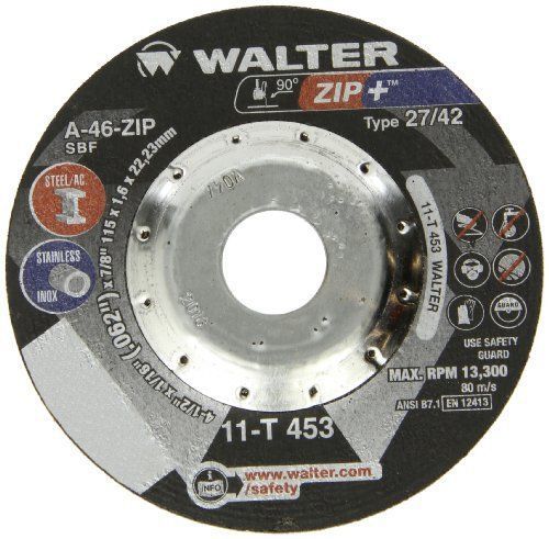 Walter 4-1/2 x 1/16 x 7/8 Zip + Type 27/42 cut-off wheels