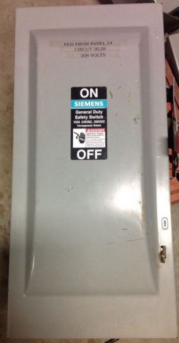 Siemens general duty safety switch.