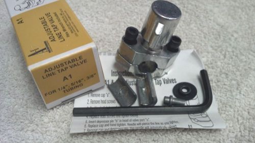 Line tap valve adjustable, a1, 1/4-5/16-3/8 o.d. tubing, refrigeration, a/c tap for sale