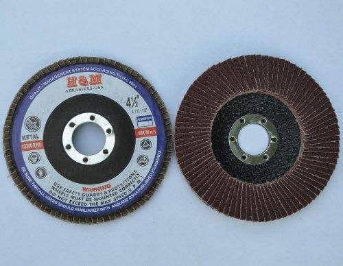 200pcs FLAP DISCS 4-1/2&#034;x7/8&#034; A/O 40 GRIT for Stainless Steel &amp; Metal / Type 27