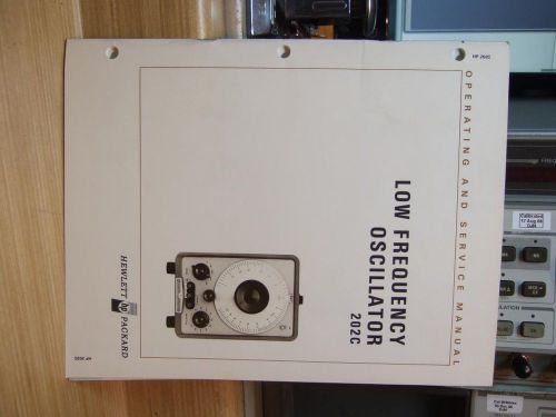 HP 202C Low Frequency Oscillator Manual