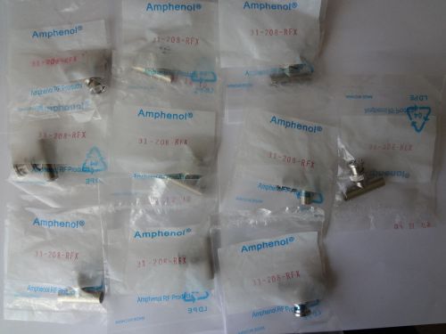 Lot of ten new Amphenol RF Adapters 31-208-RFX  Tee TEE ADAPT J/P/J