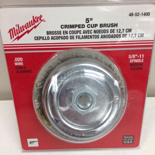 Milwaukee 48-52-1400 5-Inch Crimped Wire Cup Brush BRAND NEW