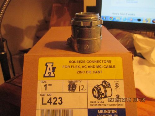 L423   squeeze connectors  1&#034;  arlington   lot of 4   k auc 1 for sale