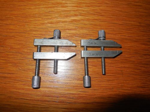 2 Small Parallel Machinist Jewelers Clamp 3/4&#034; max Not sure of brand!