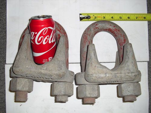 (2) Crosby G-450 cable clamps 2 1/2 in.