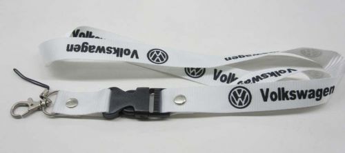 VW Volkswagen White Lanyard / Neck strap for ID Holder / Pouch / Phone / Key